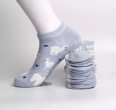 Alpaca-Sokken-Blauw-Schattig-Lief-Grappig-Unisex-One size-Verjaardag-Cadeau-Cadeautip-Socks-Happy-Happy Socks