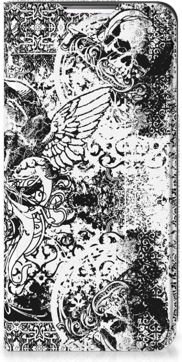 Mobiel BookCase Samsung Galaxy S22 Plus Skulls Angel