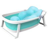 SmartImprove - Lagoon - Opvouwbaar babybadje - Met kussen - Compact opvouwbaar - Inclusief kussen