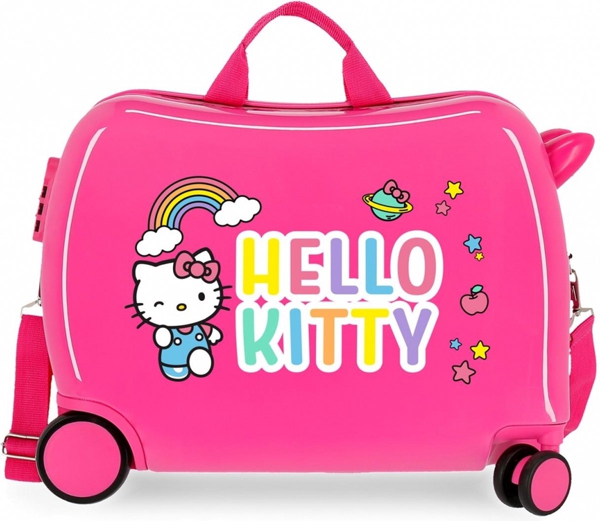 Hello Kitty meisjes ABS rol zitkoffer roze 50x38x20 | bol.com