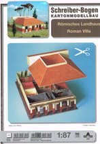 bouwplaat/modelbouw in karton : gebouwen ; Romeinse villa, schaal 1:87