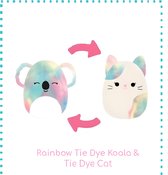 Squishmallow Knuffel Flip-O-Mallow - 12.5CM - Rainbow tye dye Koala & Tye dye Cat - Incl. Adoptiecertificaat