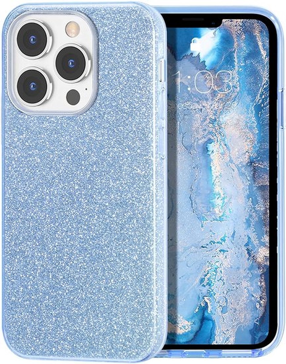 Samsung Galaxy S22 | Glitter 3 in 1 | Blauw