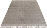J-Line Tapijt Gevlekt Viscose Zwart/Wit/Grijs