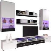 Maxima House - CAMA II TV Set - Zwart / Wit - 5 delig - Modern Design - Inclusief LED