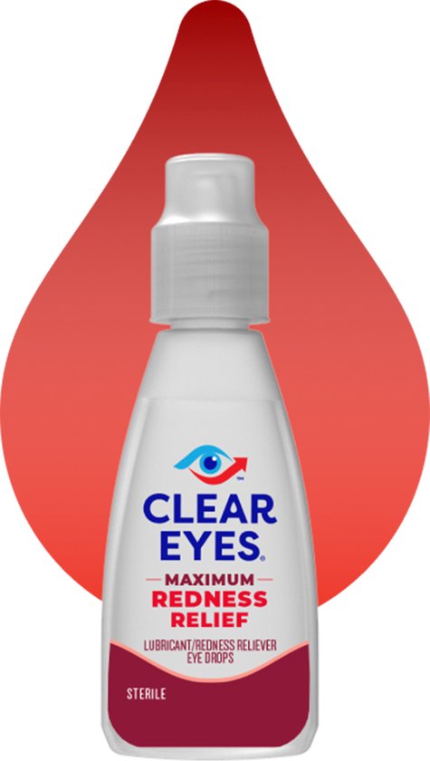 Clear Eyes Maximum Redness Relief XL - Oogdruppels Tegen Super Rode Ogen, Droge Ogen, Branderige Ogen & Geïrriteerde Ogen - 1x15ML ✉️ - Clear Eyes
