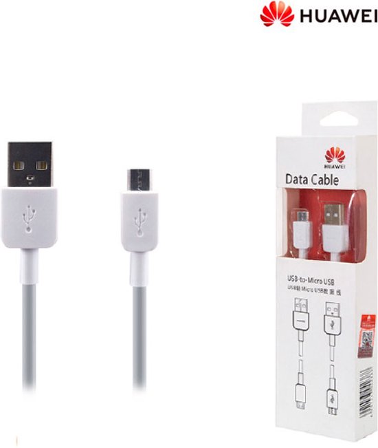 HUAWEI DATA Kabel USB-A naar MICRO USB -1M -2A – Wit