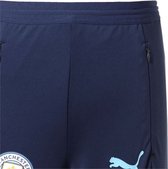 Puma Manchester City FC Sportbroek - Kinderen - Maat 116 - Unisex - donker blauw/licht blauw