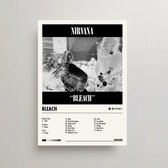 Nirvana Poster - Bleach Album Cover Poster - Nirvana LP - A3 - Nirvana Merch - Muziek