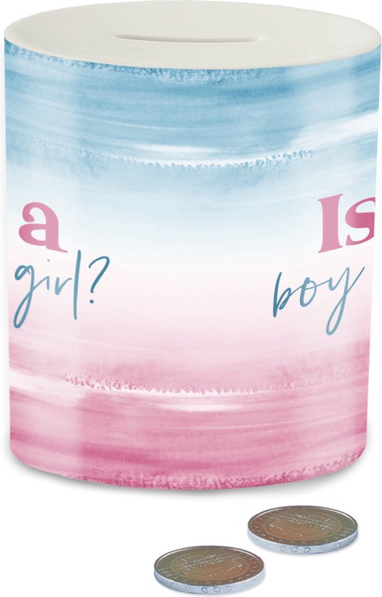 Spaarpot Spaarblik Baby Zwangerschap Babyshower Is it a Boy