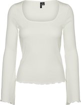 Vero Moda Trui Vmpolly L/s Rib Balloon Sleeve Top 10270091 Snow White Dames Maat - L