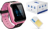 Mayma GPS Horloge Kind - Roze - Smartwatch Kinderen - Inclusief Zaklamp - Inclusief simkaart