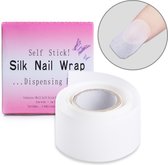 Fiberglass Nagels - Colorless color silk nail extensions.