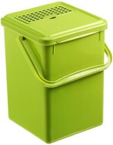Rotho - Groenafvalemmer - Compost Prullenbak voor aanrecht - GFT - Actief koolfilter - 8 liter - Groen