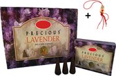 Doos met 12 pakjes - Wierook - Wierookkegeltjes - Kegeltjes - Kegels - Incense Cones - Lavendel - Lavender - 120 Kegeltjes + Gelukspoppetje