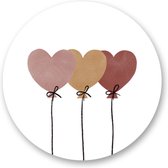 Sluitsticker Sticker – Hart / Harten Ballonnen – Taupe / Mauve / Bruin | Valentijn - Valentijnsdag | Traktatiezakje | Envelop sticker | Cadeau – Gift – Cadeauzakje – Traktatie – Ka