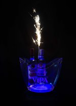 VIPA - LED Bucket - ijsemmer - Wijnkoeler - Oplaadbaar - LED Blauw - Geschikt Voor Circa 5 Flessen (700ml)