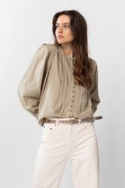 Sissy-Boy - Lichtgroene blouse met pintuck detail