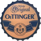 Mancave Wandbord - Bierdop Oettinger - Metaal - 35 cm