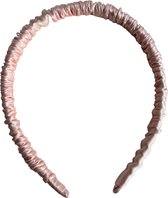 YOSMO- Zijden Diadeem- kleur roze - luxe bandeau - haarversiering - 100% Zijde - Moerbei