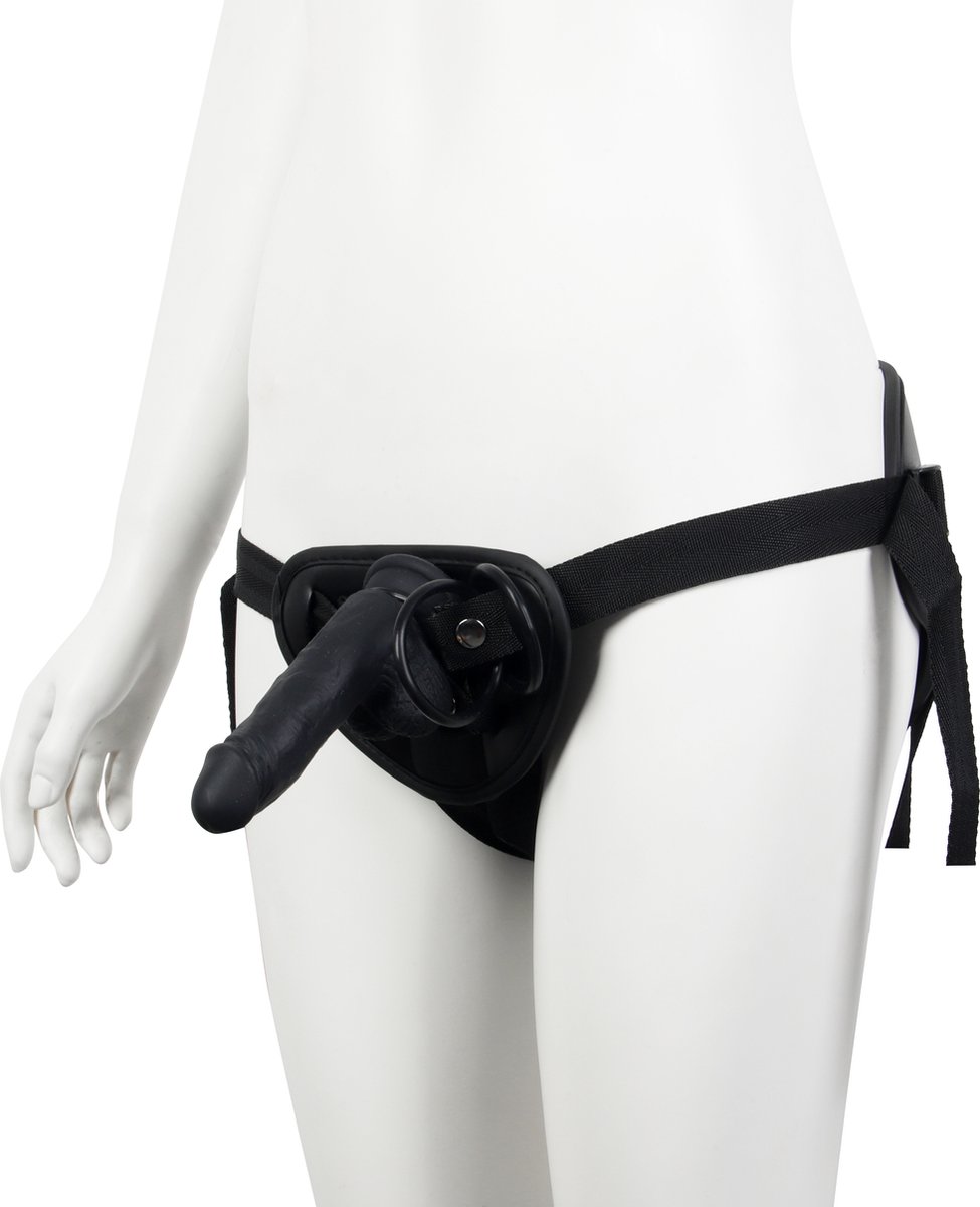 Banoch | Strap on harnas voor dildo's - verstelbaar in lengte - zacht neopreen om de heupen - universeel door 3 verschillende ringen voorbinddildo — afbeelding 5