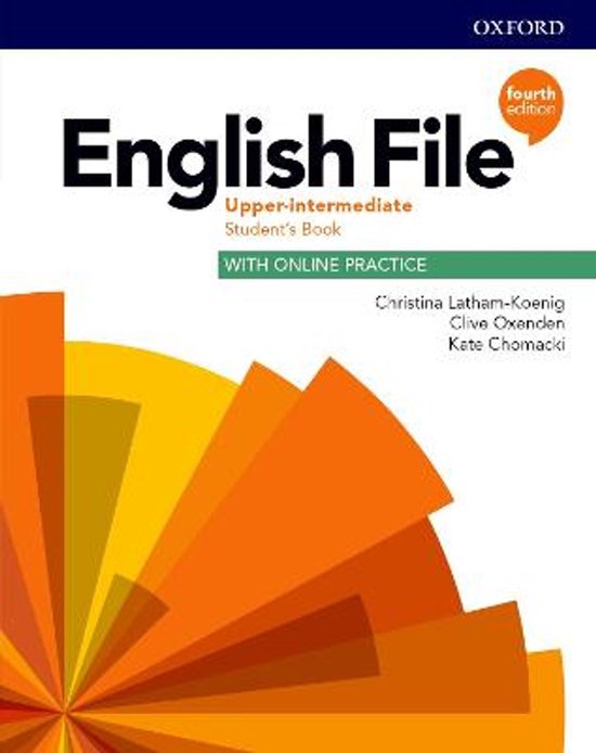 Boek: Engels File, Upper-intermediate, 4e editie. Met online oefeningen. Auteurs: Christina Latham-Koenig, Clive Oxenden, Kate Chomacki.