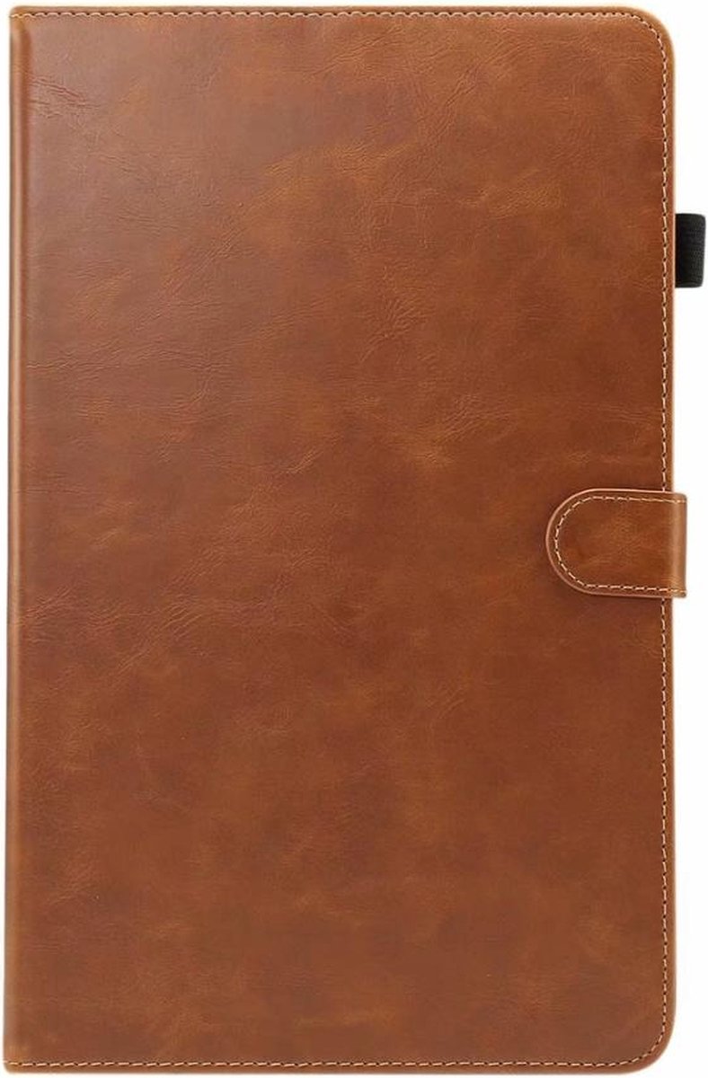 DrPhone SCS2 Retro PU Lederen Case met standhouder & kaartsleuf met elastische pen houder – Geschikt voor Galaxy Tab S6 10,5 2019 (SM-T860 /T865) - Bruin