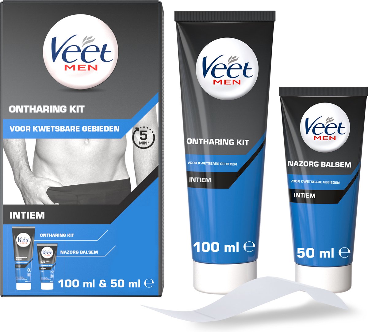 Veet Men Ontharingskit voor Intieme Delen - Ontharingscrème en Aftercare balsem – 100ml + 50ml - 3 Stuks - Voordeelverpakking — cadeau in Cadeau-ideeën - foto 2