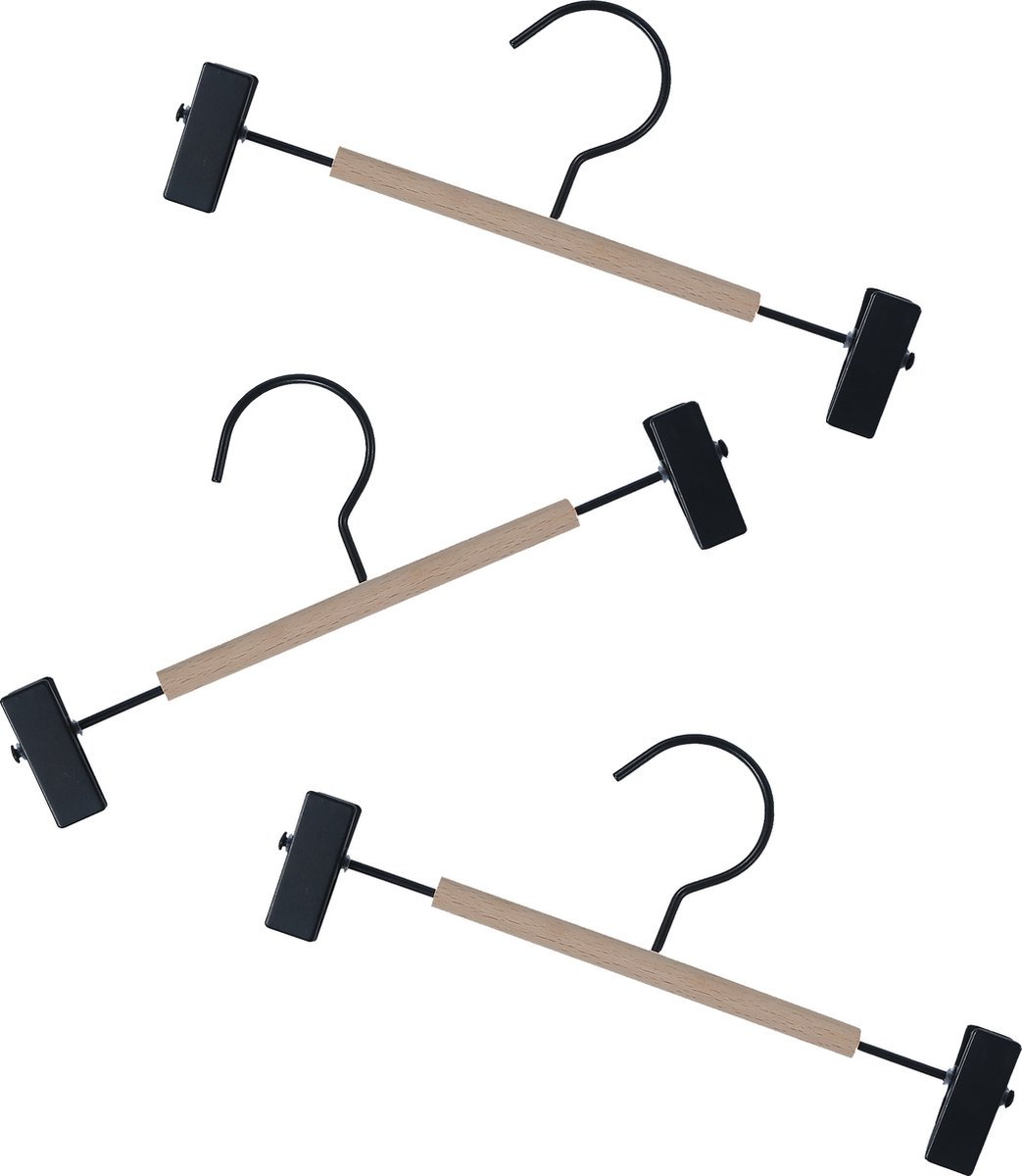 Babsana Industriele Broekhanger Set 3 Stuks - Zwart