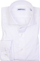 SHIRTBIRD | Sparrow | Overhemd | WIT | Fine Twill, 2-Ply | 100% Katoen | Strijkvriendelijk | Parelmoer Knopen | Premium Shirts | Maat 39
