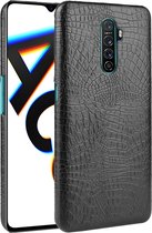 Realme X2 Pro Hoesje - Mobigear - Croco Serie - Hard Kunststof Backcover - Zwart - Hoesje Geschikt Voor Realme X2 Pro