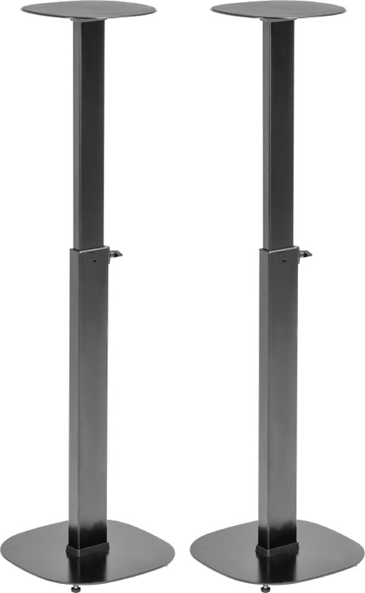 Luxe Universele Luidspreker Vloerstandaard - Speaker Box Stand - Vloer Standaard Ophang Beugel Houder Steun Statief - Set Van 2 Stuks - Met Kabel Management - Speakerstandaard - In Hoogte Verstelbaar - Zwart