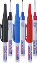 Diepgat markeerstift set  - 3 stuks - Rood - Zwart - Blauw