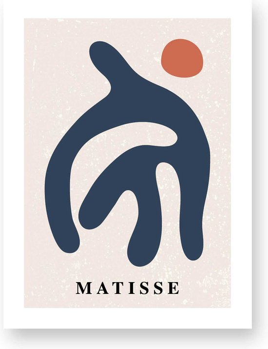 Poster Matisse - Mat velvet papier - Blauw - 30x40 cm