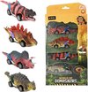 foto van WORLD OF DINOSAURS Set Dino-Auto's Pullback 4-pack 17x33cm