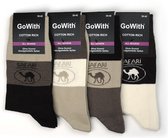 Katoenen Safari-sokken | Crew-sokken | Voor heren | Casual sokken met natuurpatroon | Halverwege de kuit | Gezellige sokken | Coole sokken | Kleurrijke sokken | Cadeau | 4 paar
