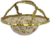 Brons Gemonteerde Porseleinen Mand 16x16x11 cm