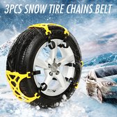 Sneeuwkettingen - antislip - herbruikbaar - voor auto SUV - voor banden 165-265mm - geel