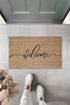 Schoonloopmat - Droogloopmat - Deurmat - "Welcome" - 45cm x 70cm