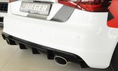 RIEGER - PERFORMANCE DIFFUSER / VALANCE RS3 LOOK - AUDI A3 S LINE  PREFACELIFT HATCH / SPORTBACK - GLOSS BLACK