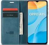 Hoesje geschikt voor Oppo A15 / A15s - Book Case Slimline Blauw