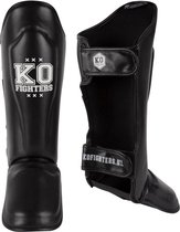 KO Fighters - Scheenbeschermer - Kickboksen - Kickmachine - Zwart - M