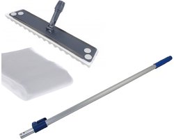 Stofwisser professioneel 58cm. Complete set. Steel, houder met schuim en 300 stofwisdoeken.