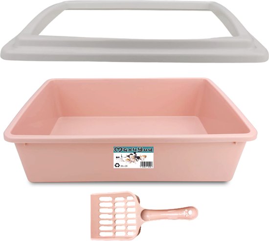 PeeWee EcoHus Kit de démarrage - Bac à chat - Marron - 56 x 39 x 38,5