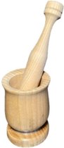 Houten Vijzel Knoflookstamper Maat Medium