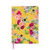 Luxury Bee Fabric Journal - Fabric journal - Dagboek - A5 – Gelineerd – Bij
