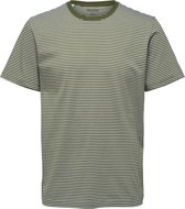 SELECTED HOMME WHITE SLHNORMAN STRIPE SS O-NECK TEE W NOOS  T-shirt - Maat M