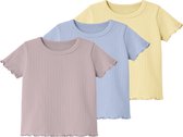 name it NMFVIBSE 3P SS SLIM TOP D Meisjes T-Shirt - Maat 104