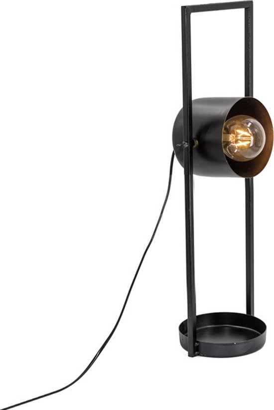 Industriële Bureaulamp - Bureaulamp - Tafellamp - Bureaulamp Led - Zwart - 56 cm hoog