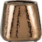 Flower pot earthenware bronze small